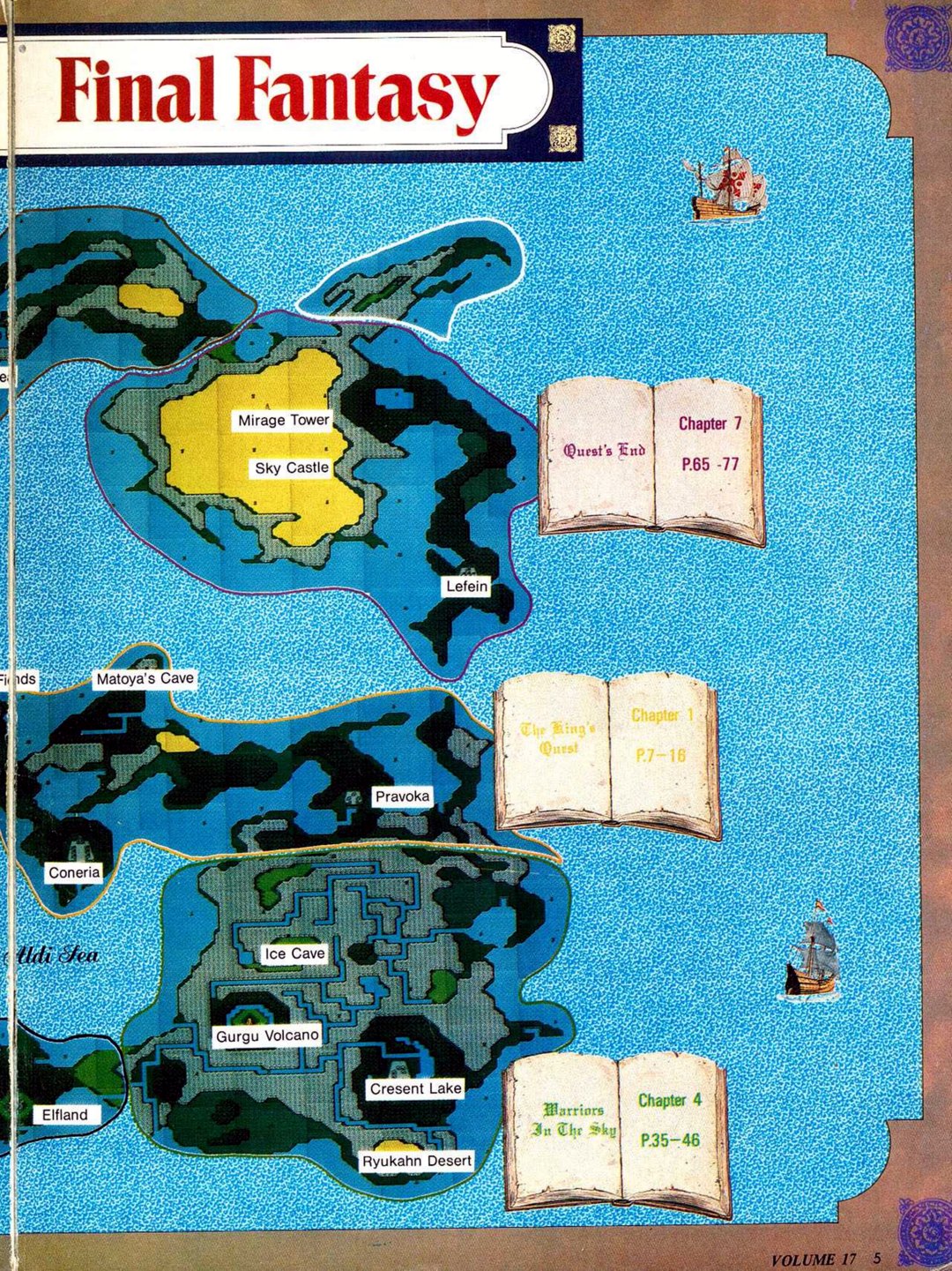 Regional route planning and terrain context in Final Fantasy I