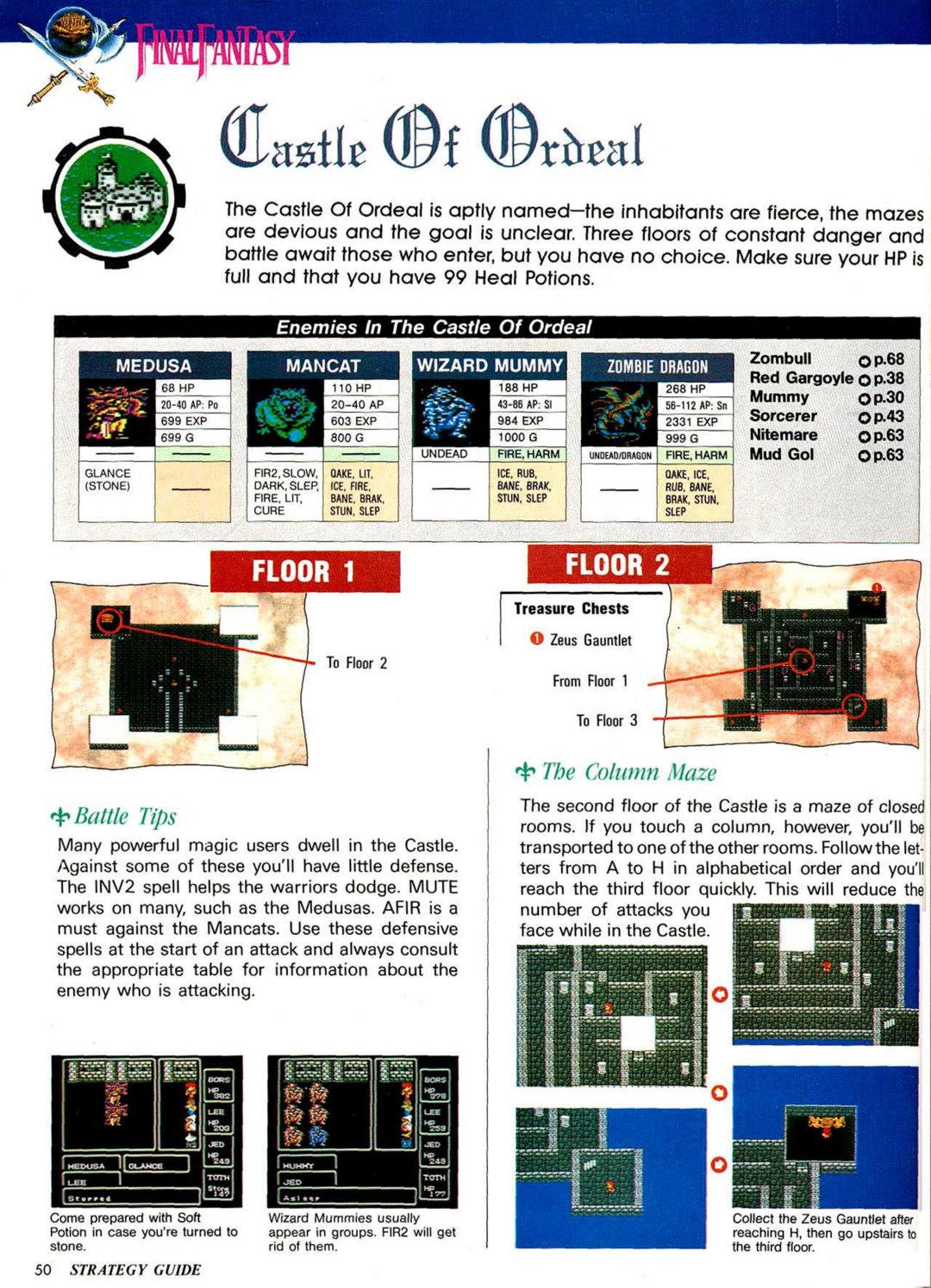 Monster and map reference for efficient dungeon pacing