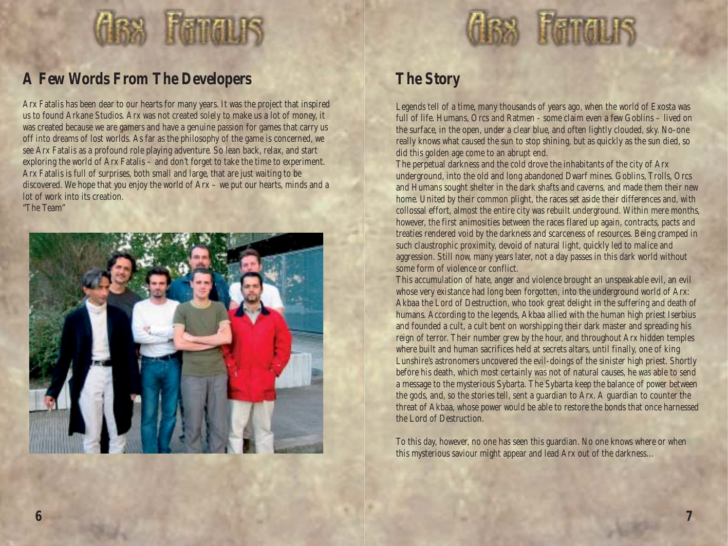 Arx Fatalis Manual Controls