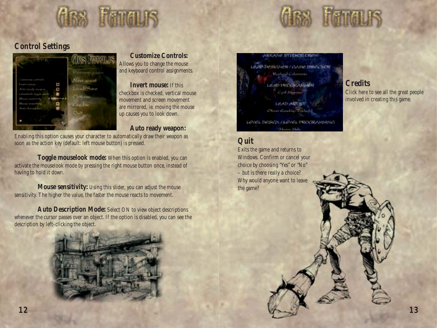 Arx Fatalis Spell List