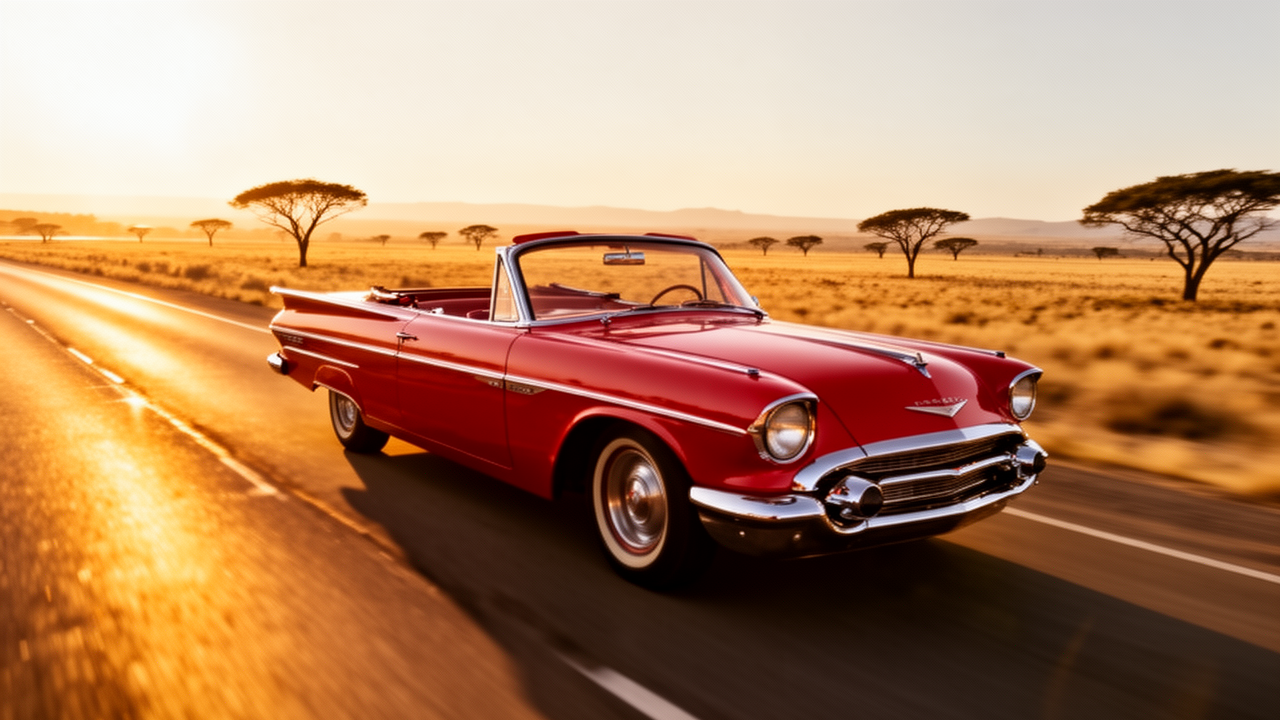 retro car ads body image for Diagonal motion and forward lean