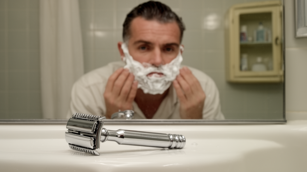retro razor ads body image for Before-and-after cues did the heavy lifting