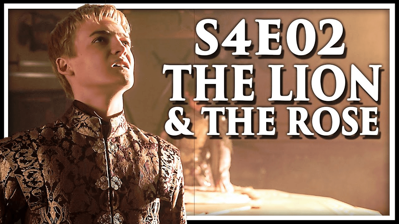 A tense royal wedding feast scene where the young king collapses at the high table in the Game of Thrones S4E2 "The Lion and the Rose" episode guide